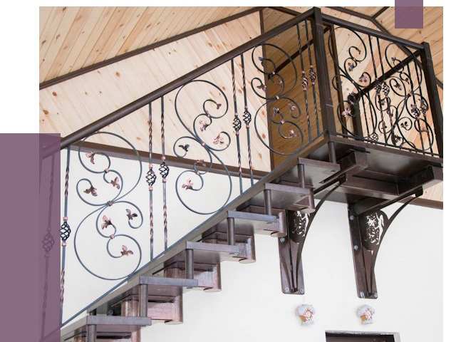 Кованые лестницы в Зеленокумске от 79420 руб. под ключ