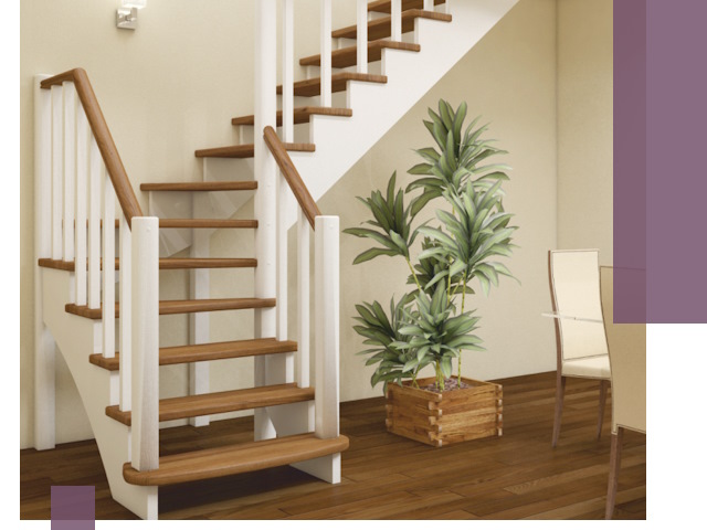 Г-образные лестницы под ключ в Зеленокумске — изготовление и монтаж