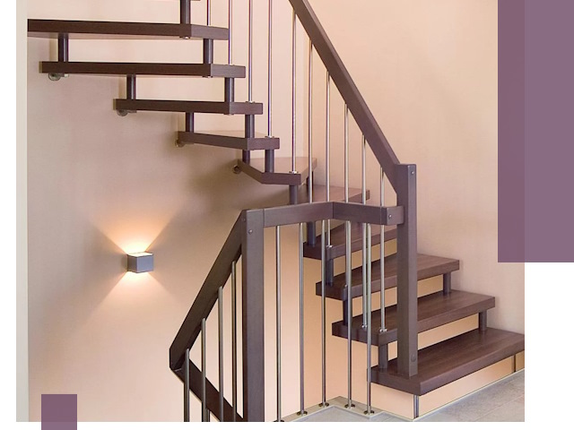 Изготовление лестниц на больцах в Зеленокумске под ключ