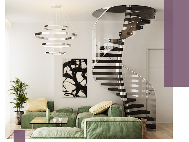 Лестницы для двухуровневой квартиры в Зеленокумске — изготовление и монтаж