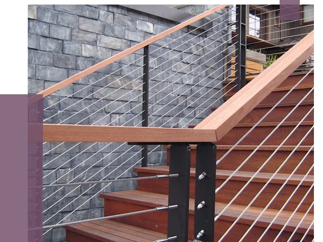 Тросовые перила под ключ в Зеленокумске от 7738 руб. 