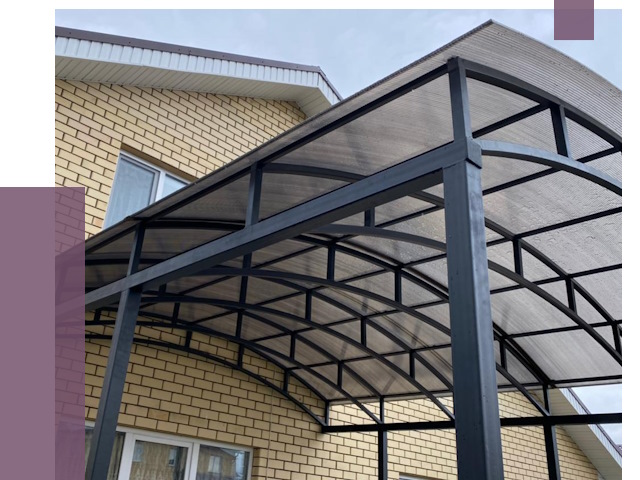 Монтаж козырьков в Зеленокумске от 11455 руб. | ПРОЛЁТ-Злм