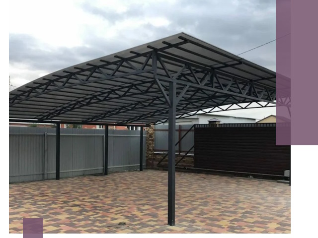 Недорогие навесы под ключ в Зеленокумске — изготовление и монтаж