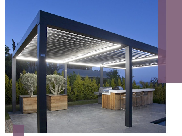 Навесы отдельно стоящие под ключ в Зеленокумске из металла и поликарбоната