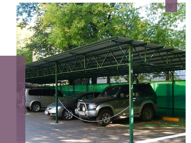 Навесы для парковки в Зеленокумске от 79929 руб. заказать | ПРОЛЁТ-Злм