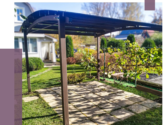 Навесы для дачи в Зеленокумске от 12677 руб. под ключ — ПРОЛЁТ-Злм