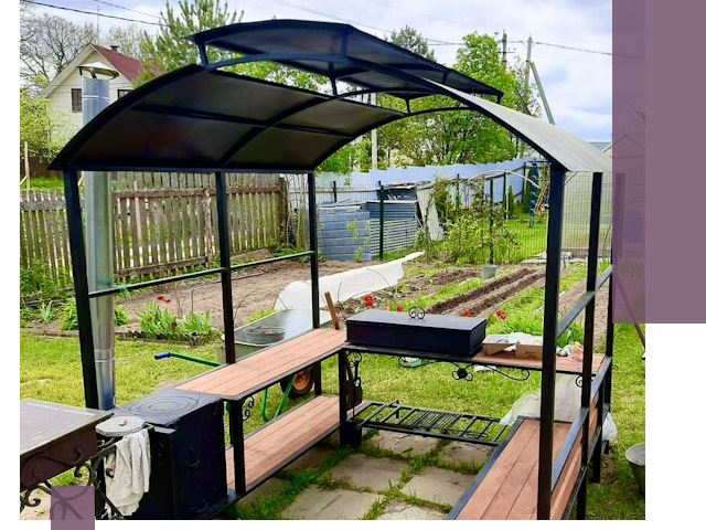 Навесы для барбекю в Зеленокумске: изготовление, монтаж и демонтаж