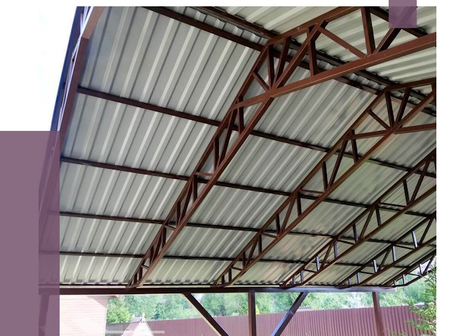 Навесы из профнастила в Зеленокумске от 7331 руб. | ПРОЛЁТ-Злм