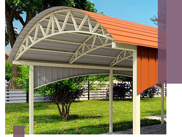 Навесы из профнастила под ключ в Зеленокумске — установка и монтаж