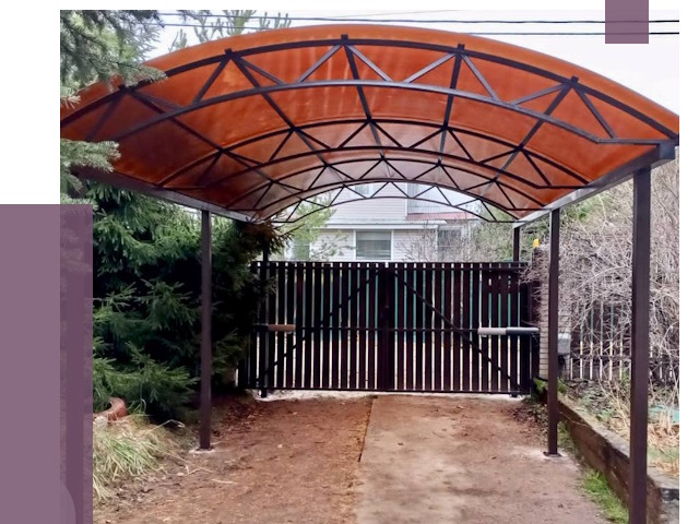 Арочные навесы в Зеленокумске от 12677 руб. — изготовление и монтаж | ПРОЛЁТ-Злм