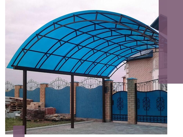 Арочные навесы под ключ в Зеленокумске — изготовление и монтаж