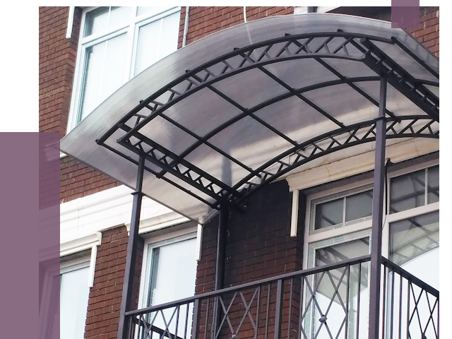 Козырьки над балконом в Зеленокумске от 8604 руб.  | ПРОЛЁТ-Злм