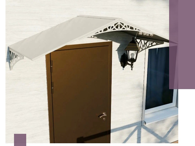 Металлические козырьки на входы и террасы в Зеленокумске