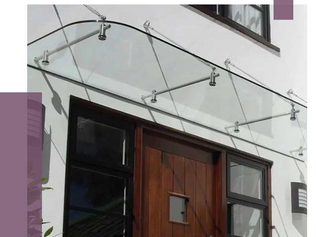 Стеклянные козырьки в Зеленокумске от 18837 руб. | ПРОЛЁТ-Злм