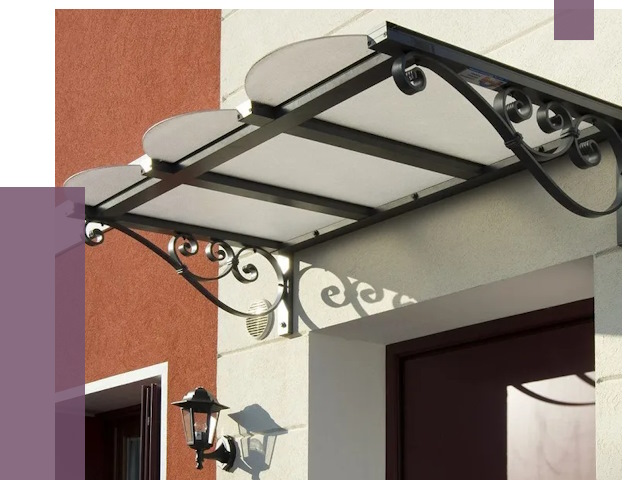 Односкатные козырьки в Зеленокумске от 8349 руб.  | ПРОЛЁТ-Злм