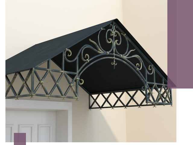 Двускатные металлические козырьки под ключ в Зеленокумске