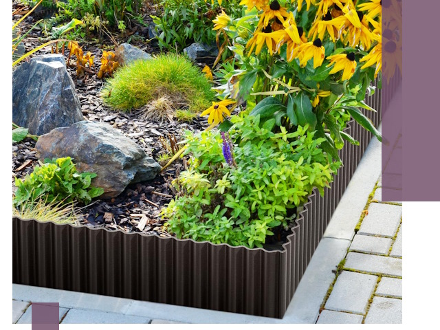 Металлические бордюры для клумб в Зеленокумске — производство и монтаж