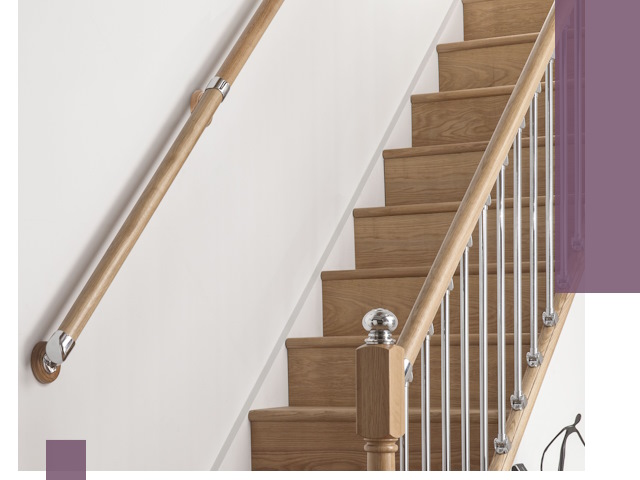 Пристенные поручни из стали и нержавейки под монтаж в Зеленокумске